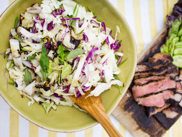 Charred cabbage slaw