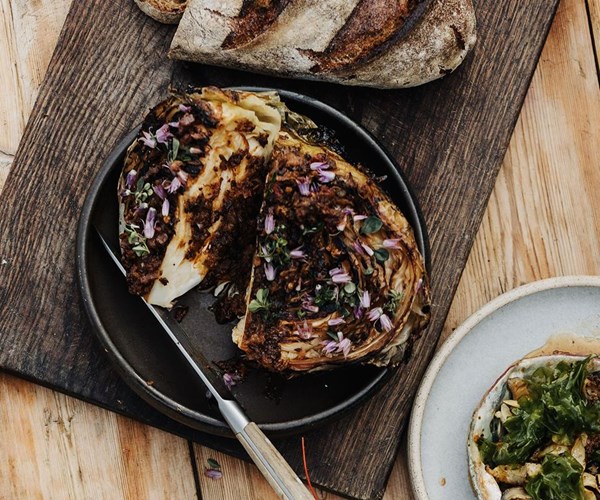 Charred cabbage with XO sauce