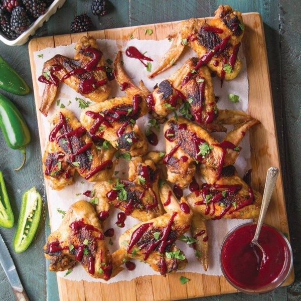 Charred cardamom-spiced chicken wings
