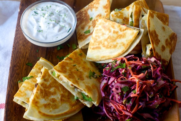 Charred cauliflower quesadillas