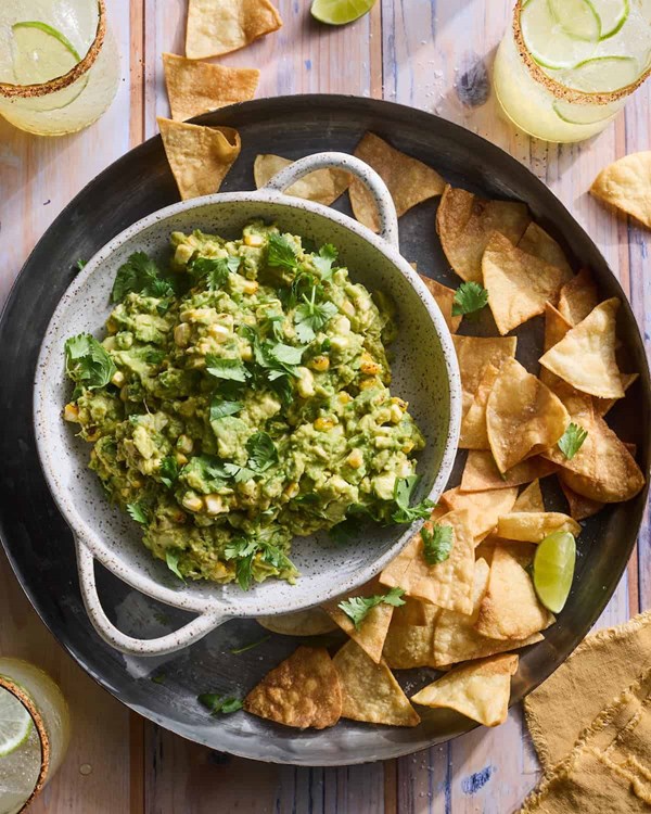 Charred corn guacamole