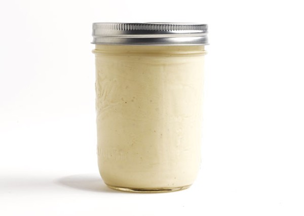 Charred corn husk oil dressing