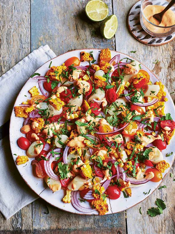 Charred corn salad