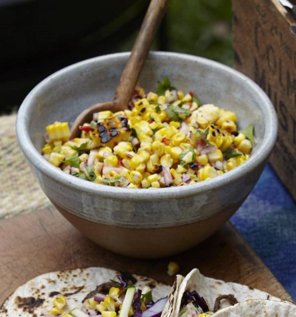 Charred corn salsa