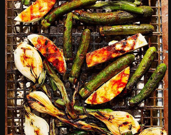 Charred courgettes & manouri