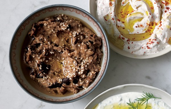 Charred eggplant and tahini spread