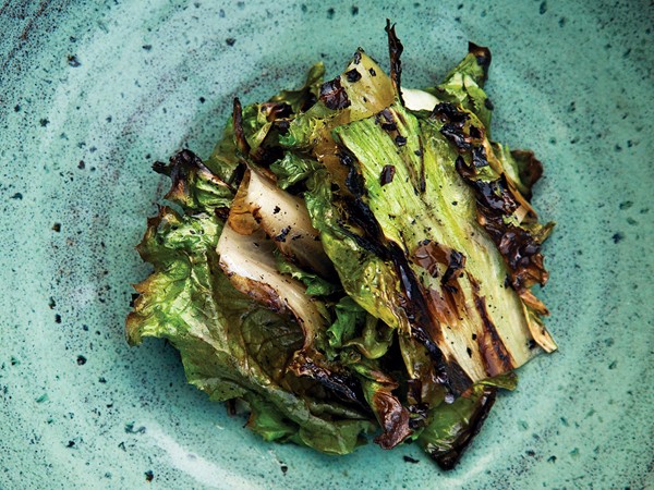 Charred escarole salad