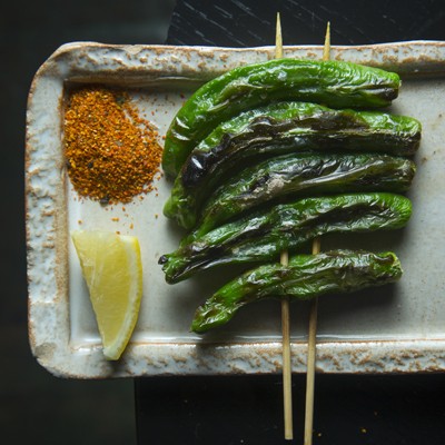 Charred long beans