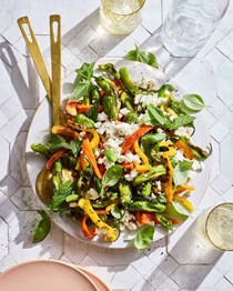 Charred pepper salad with feta