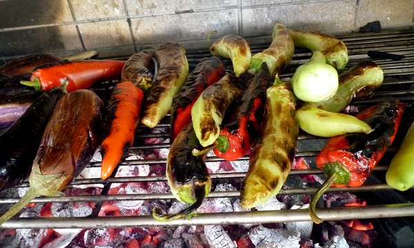 Charred peppers