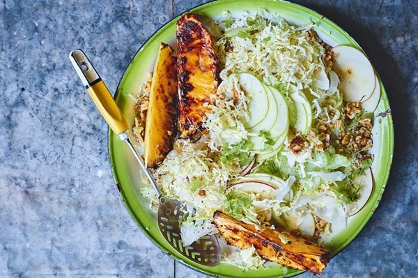 Charred pineapple salad