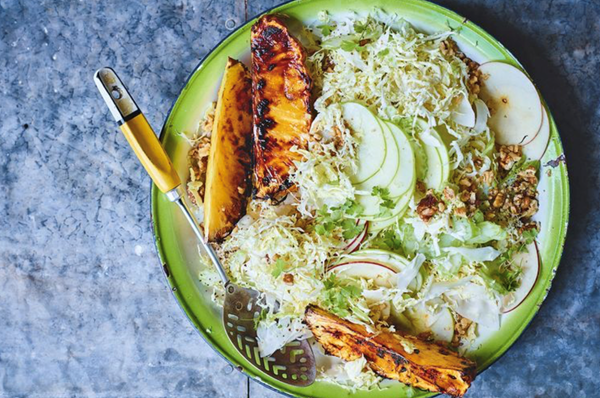 Charred pineapple salad