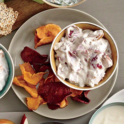 Charred red onion dip