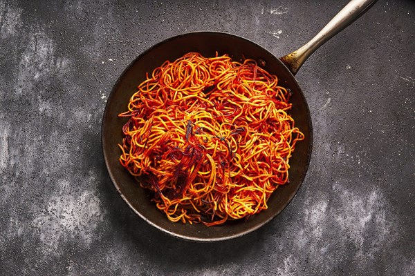 Charred red sauce spaghetti (Spaghetti all' assassina)