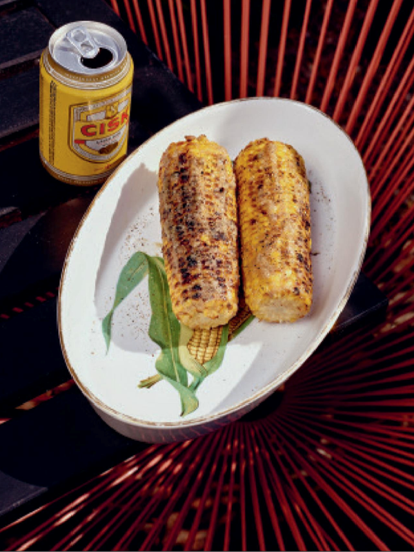 Charred sweetcorn and smoked cod’s roe butter