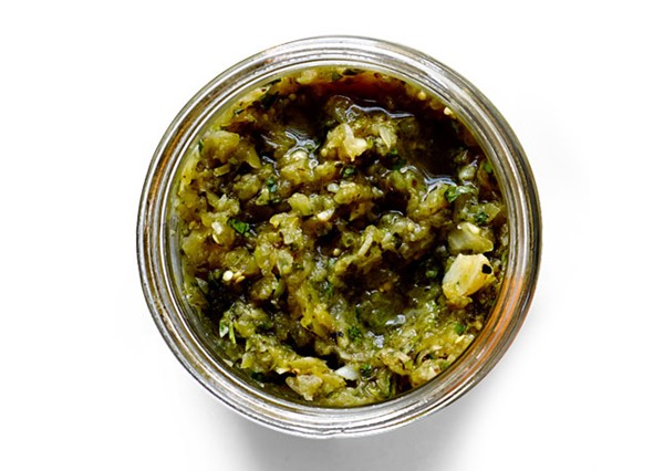 Charred tomatillo salsa verde