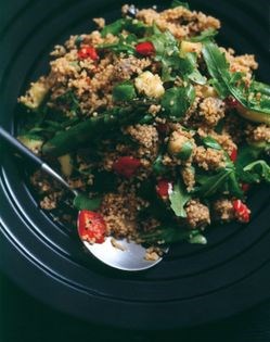 Charred vegetable and couscous salad
