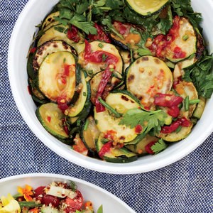 Charred zucchini salad