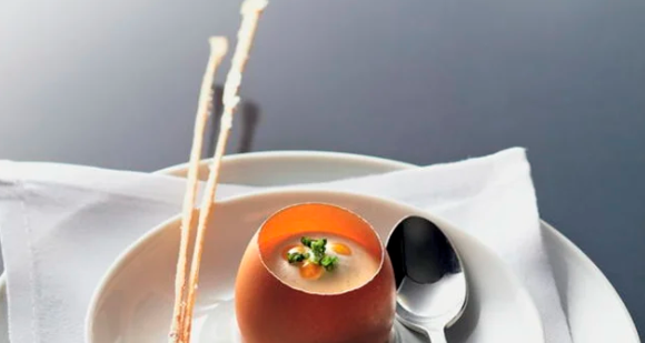 Chaud-froid free-range egg and grissini [Alain Passard]
