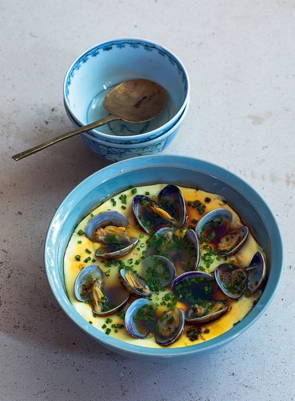 Chawanmushi with clams - savoury egg custard