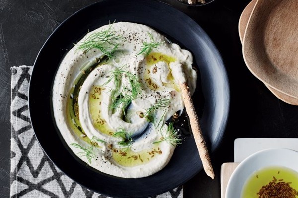 Cheat's baccala mantecato with fennel oil