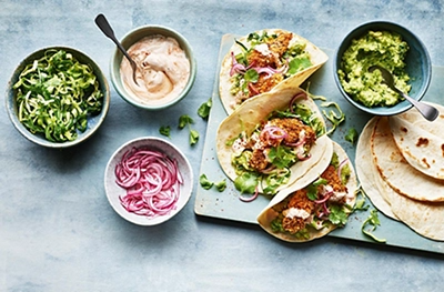 Cheat's Baja-style fish tacos