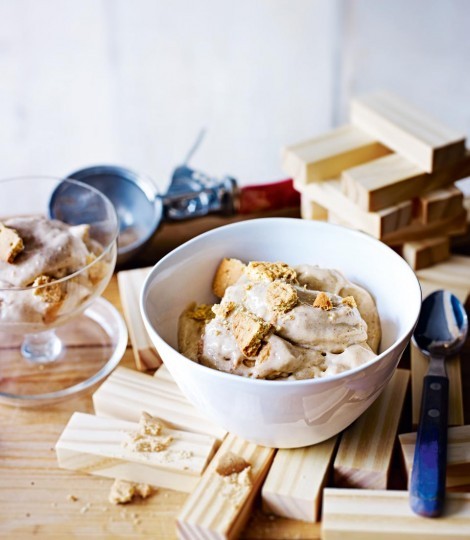 Cheat's banana and peanut butter cheesecake ice cream