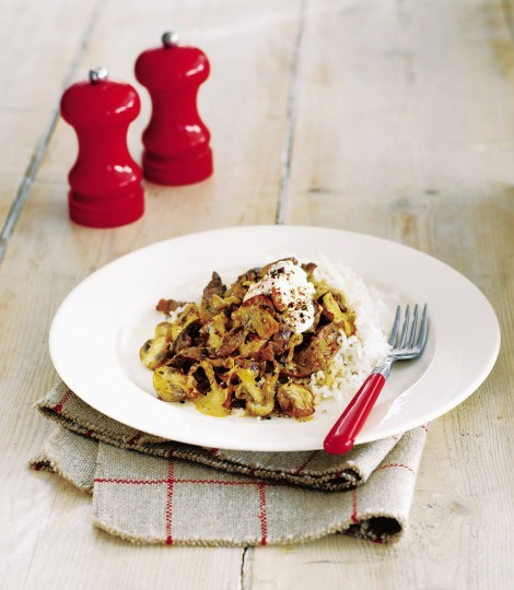 Cheat's beef Stroganoff