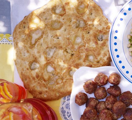 Cheat's cheesy focaccia