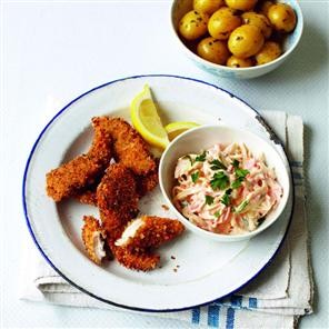 Cheat's chicken goujons