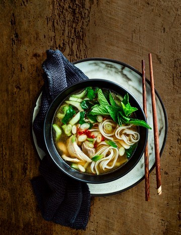 Cheat's chicken pho