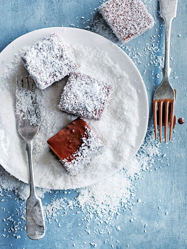 Cheat's choc-hazelnut lamingtons