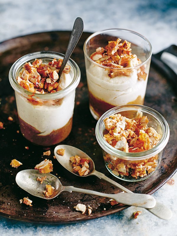 Cheat's date and cashew crème brûlée