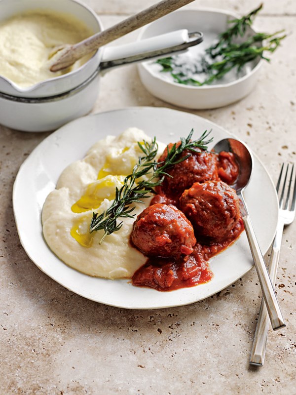 Cheat's lamb meatballs and mash