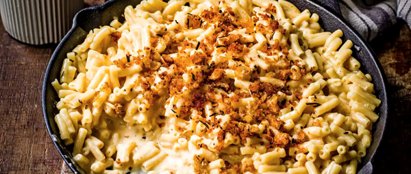 Cheat's melting mac 'n' cheese with crispy breadcrumbs