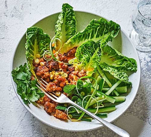 Cheat's sausage larb