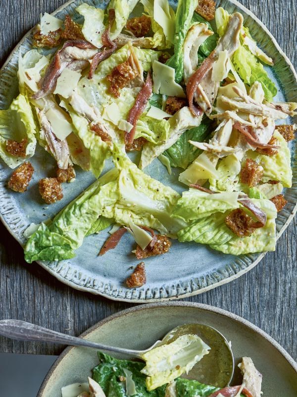 Cheaty chicken Caesar salad
