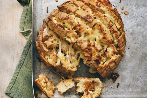 Cheddar & harissa garlic bread