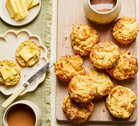 Cheddar and chive scones
