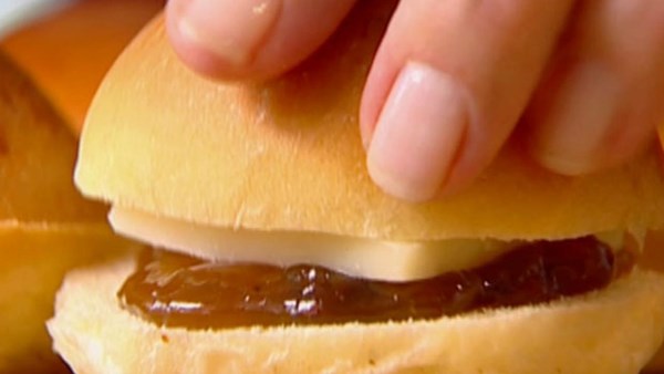 Cheddar and chutney on brioche
