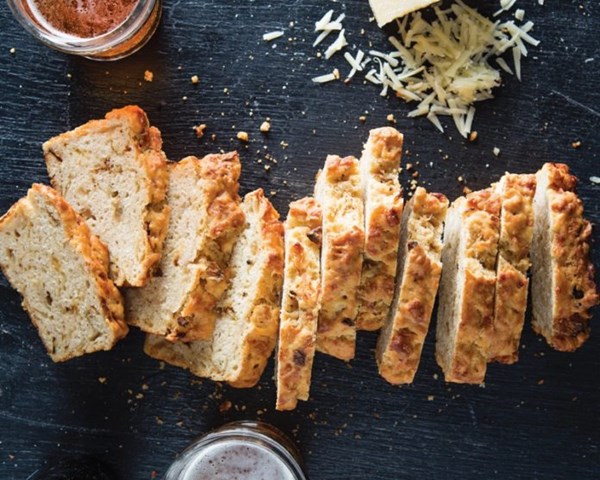 Cheddar and onion beer bread