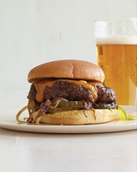 Cheddar-and-onion smashed burgers