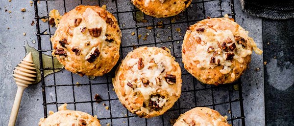 Cheddar and pecan scones