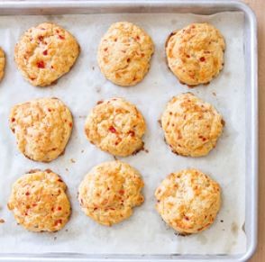 Cheddar and pimento drop biscuits