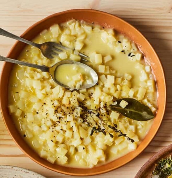 Cheddar and potato 'risotto'
