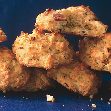 Cheddar, bacon, and fresh chive biscuits