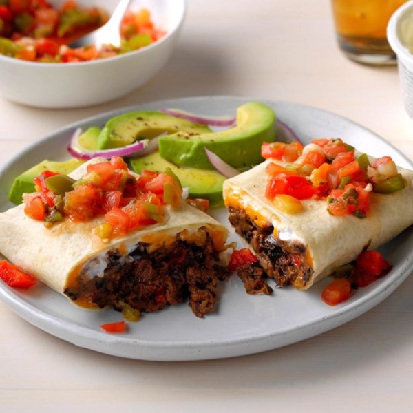 Cheddar bean burritos 