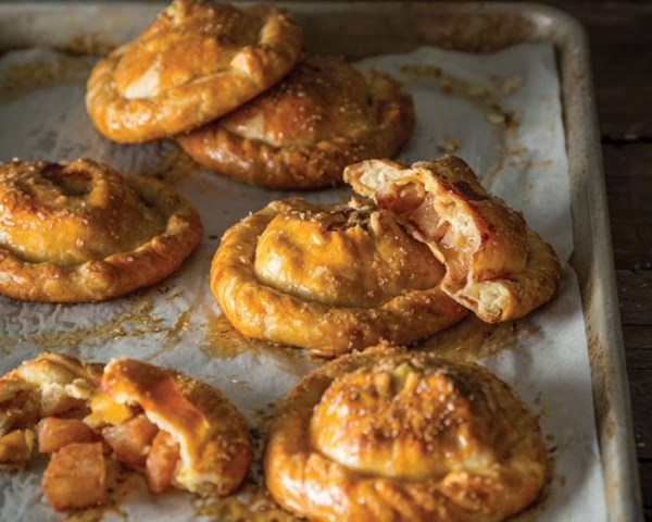 Cheddar-caramel apple pasties