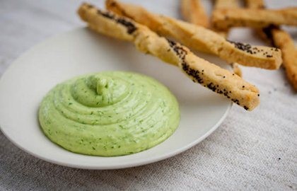 Cheddar cheese and chive mayonnaise
