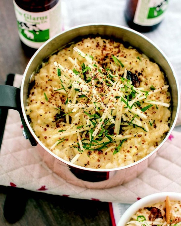 Cheddar cheese risotto